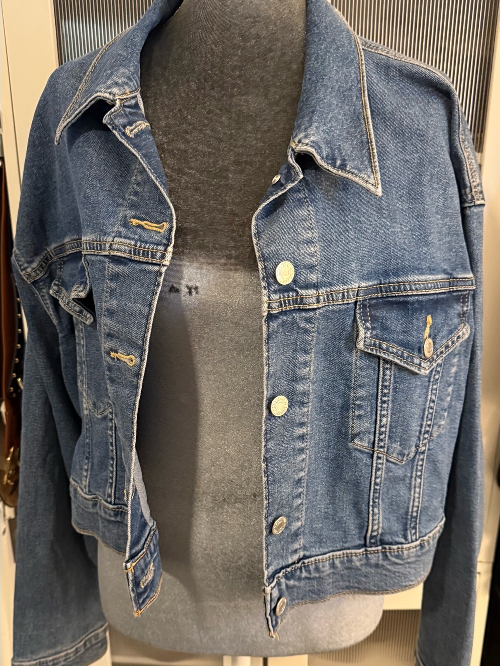 Levi Strauss & Co. Women's Blue Denim Jacket XL short style Button Pockets